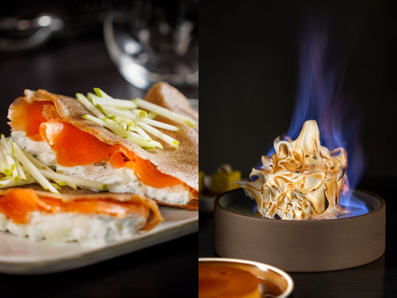 甜品控一定會喜歡Ami一系列充滿法式風情的甜點，當中包括賣相吸睛的「漂浮之島」、在席前燃起藍色火焰的經典法式甜品「火焰雪山」等，絕對是視覺和味蕾的一級享受！Ami更坐擁上千種香檳、葡萄酒及威士忌，讓你